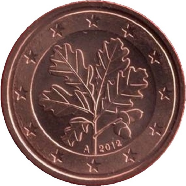 Германия 2 Евро цент (2012) "A" KM#