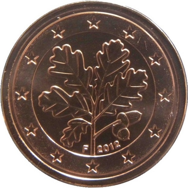 Германия 2 Евро цент (2012) "F" KM#