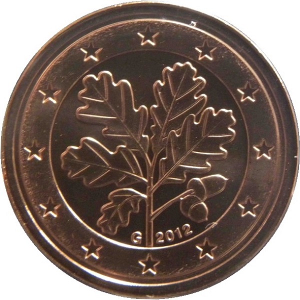 Germany 2 Euro cent (2012) "G" KM#