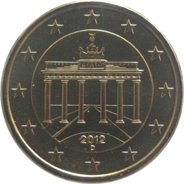 Германия 50 Евро цент (2012) "D" KM#