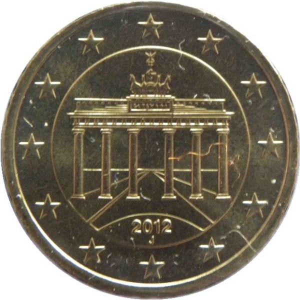 Германия 50 Евро цент (2012) "J" KM#