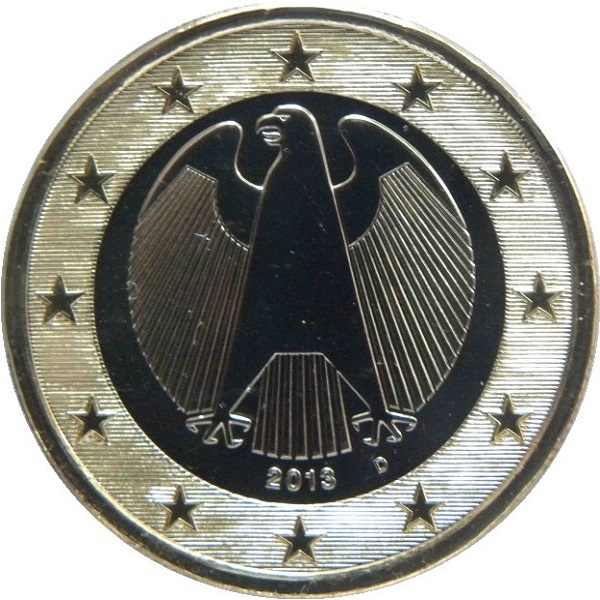 Germany 1 Euro (2013) "D" KM#
