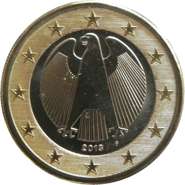 Германия 1 Евро (2013) "F" KM#