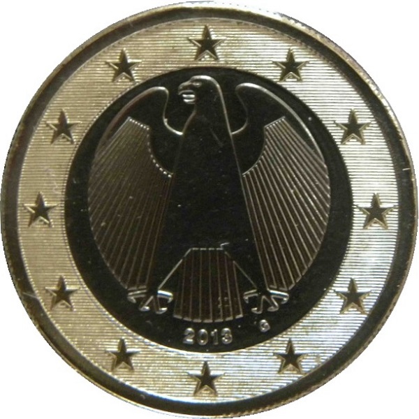 Германия 1 Евро (2013) "G" KM#
