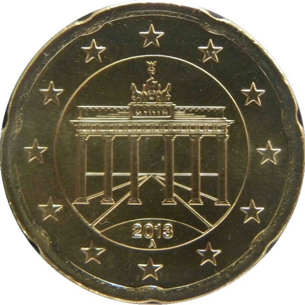 Германия 20 Евро цент (2013) "A" KM#