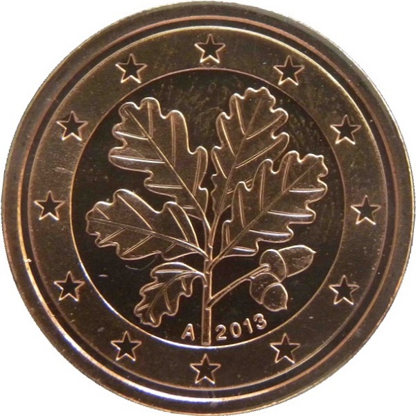 Германия 2 Евро цент (2013) "A" KM#