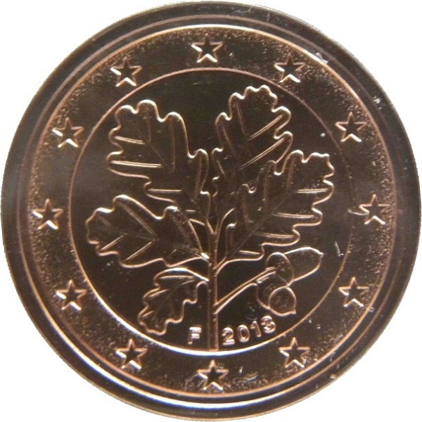 Германия 2 Евро цент (2013) "F" KM#