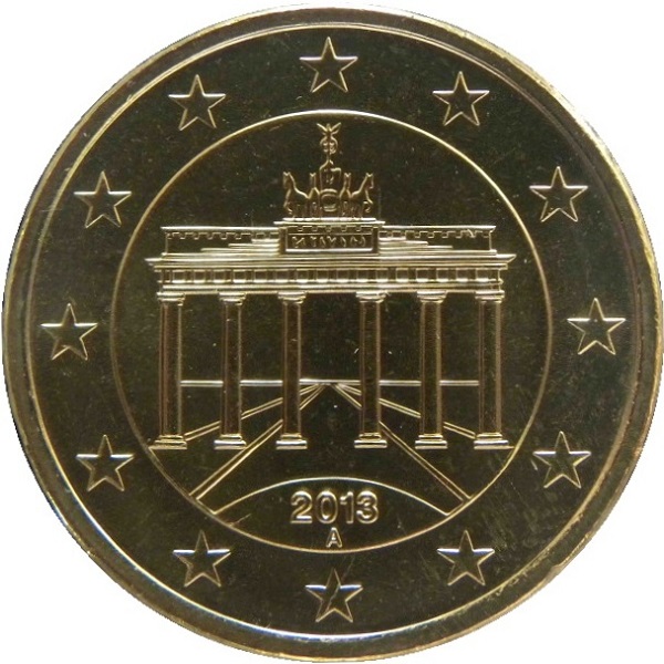 Германия 50 Евро цент (2013) "A" KM#