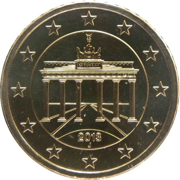 Германия 50 Евро цент (2013) "J" KM#