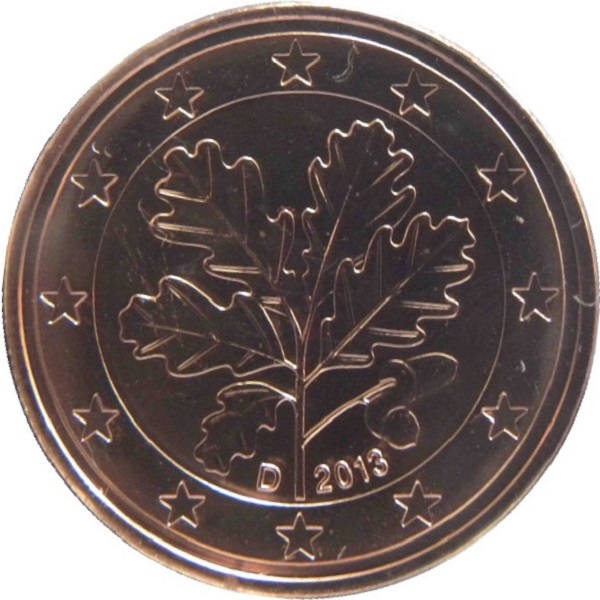 Германия 5 Евро цент (2013) "D" KM#