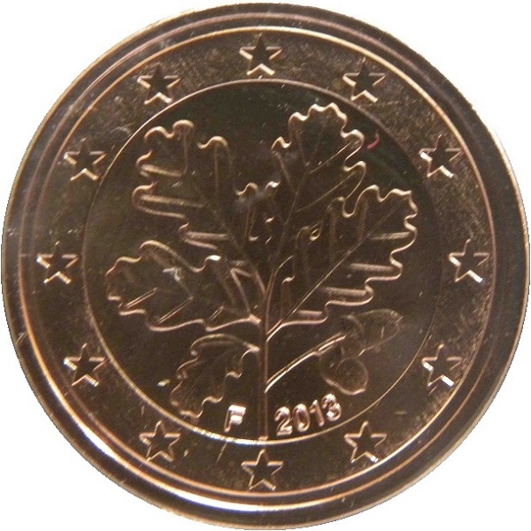 Германия 5 Евро цент (2013) "F" KM#