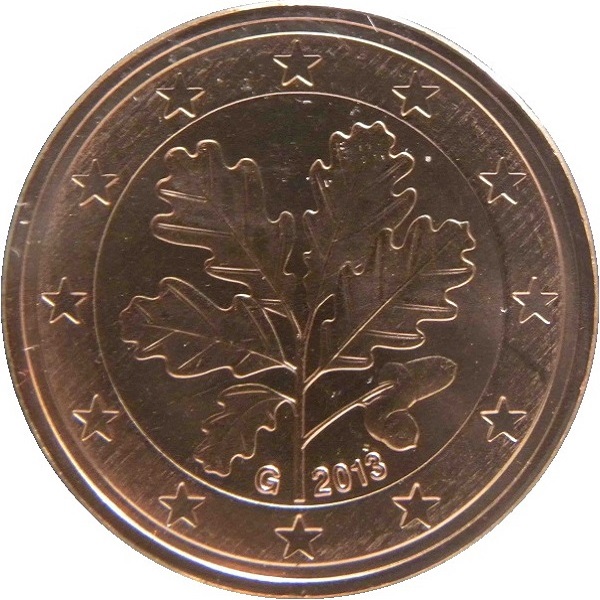 Германия 5 Евро цент (2013) "G" KM#