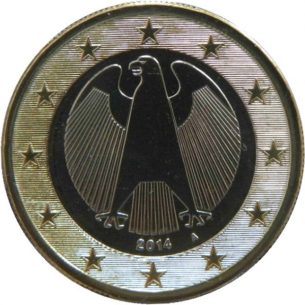 Германия 1 Евро (2014) "A" KM#