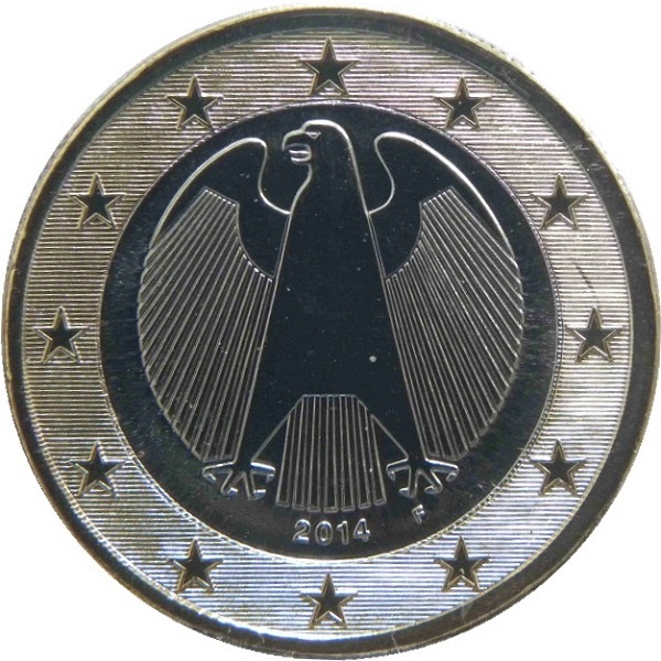 Германия 1 Евро (2014) "F" KM#