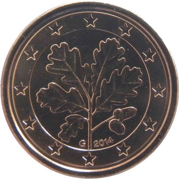 Германия 1 Евро цент (2014) "G" KM#