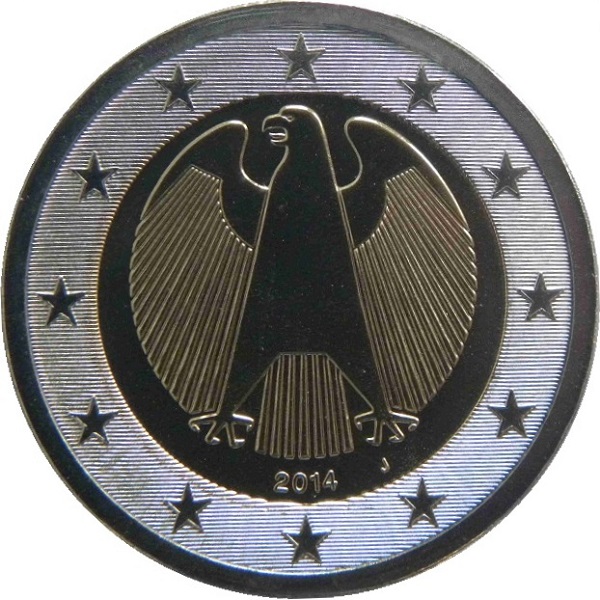 Германия 2 Евро (2014) "J" KM#
