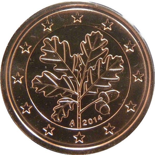Германия 2 Евро цент (2014) "A" KM#