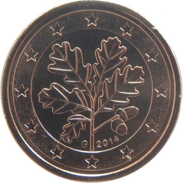 Германия 2 Евро цент (2014) "G" KM#