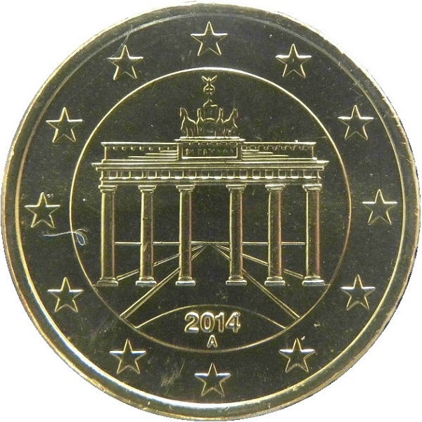 Германия 50 Евро цент (2014) "A" KM#
