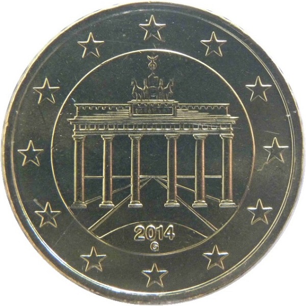 Германия 50 Евро цент (2014) "G" KM#