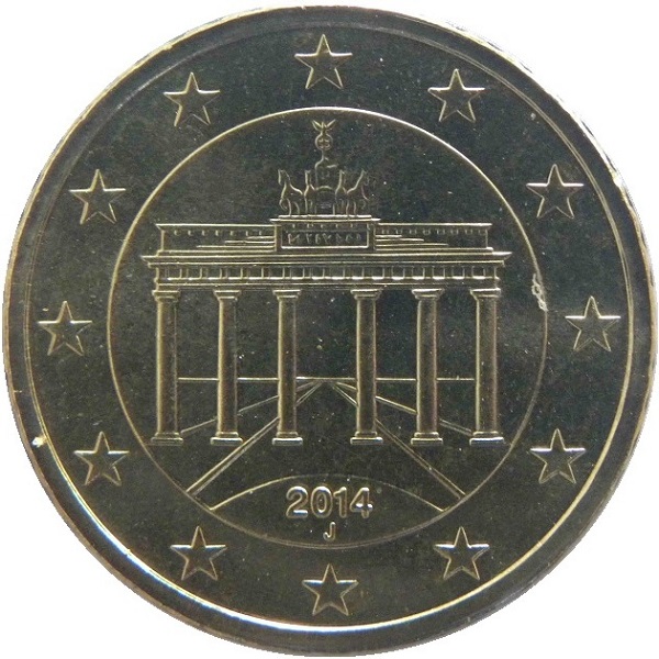 Германия 50 Евро цент (2014) "J" KM#
