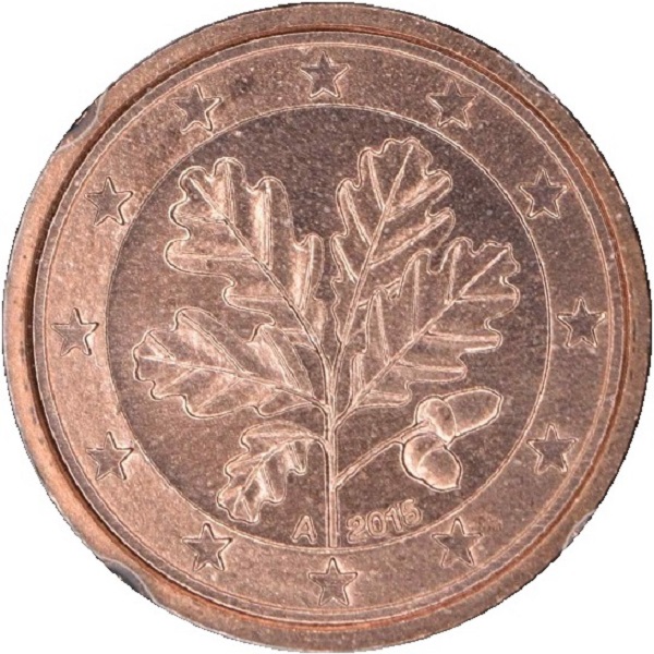 Германия 1 Евро цент (2015) "A" KM#