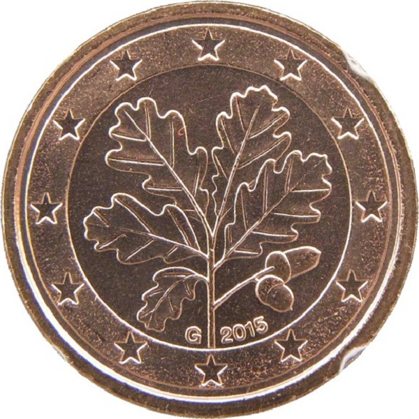 Германия 1 Евро цент (2015) "G" KM#
