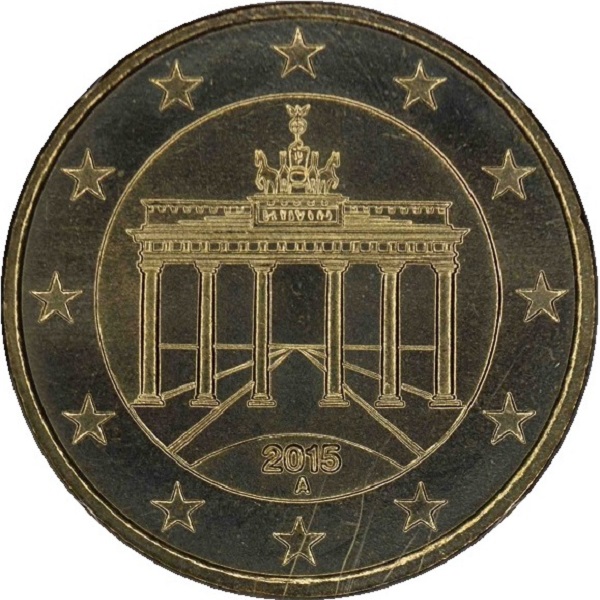 Германия 50 Евро цент (2015) "A" KM#