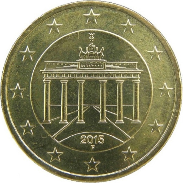 Германия 50 Евро цент (2015) "F" KM#