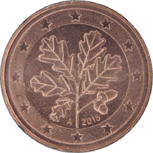 Германия 5 Евро цент (2015) "A" KM#