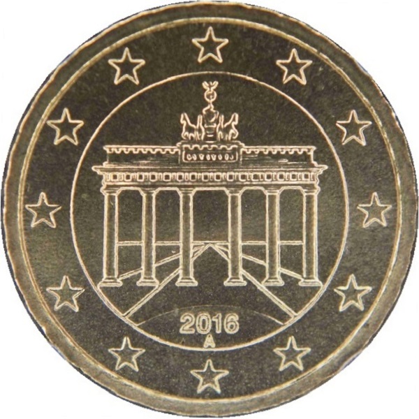 Германия 10 Евро цент (2016) "A" KM#