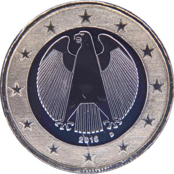 Германия 1 Евро (2016) "D" KM#