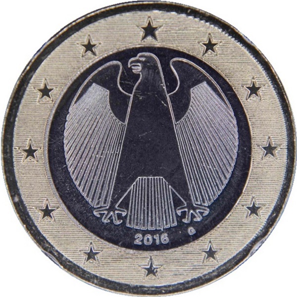 Германия 1 Евро (2016) "G" KM#