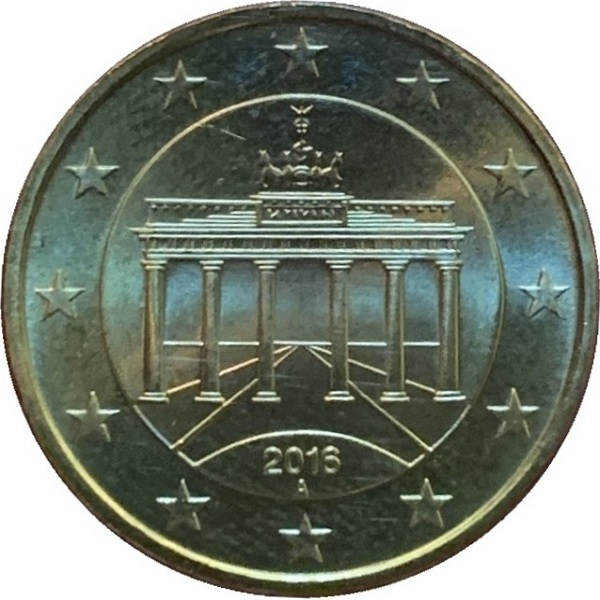 Германия 50 Евро цент (2016) "A" KM#