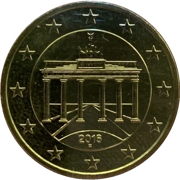 Германия 50 Евро цент (2016) "F" KM#
