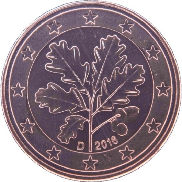 Германия 5 Евро цент (2016) "D" KM#