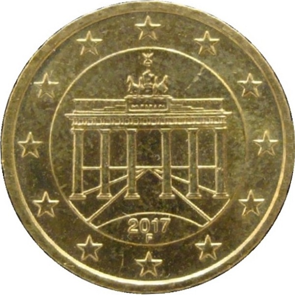 Германия 10 Евро цент (2017) "F" KM#