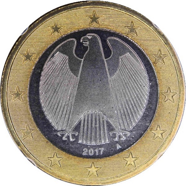Германия 1 Евро (2017) "A" KM#