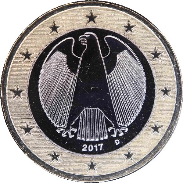 Германия 1 Евро (2017) "D" KM#