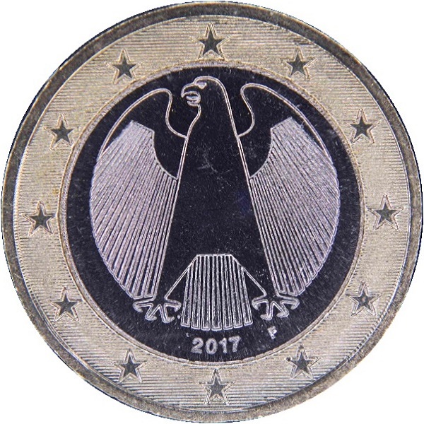 Германия 1 Евро (2017) "F" KM#