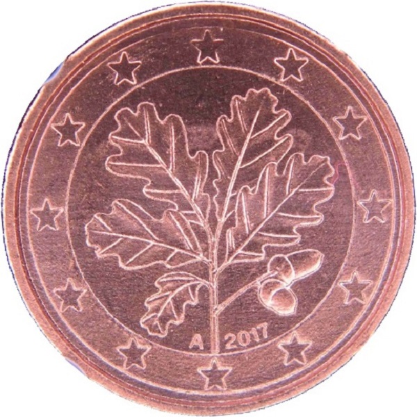 Germany 1 Euro cent (2017) "A" KM#
