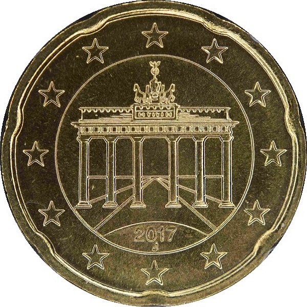 Germany 20 Euro cent (2017) "J" KM#