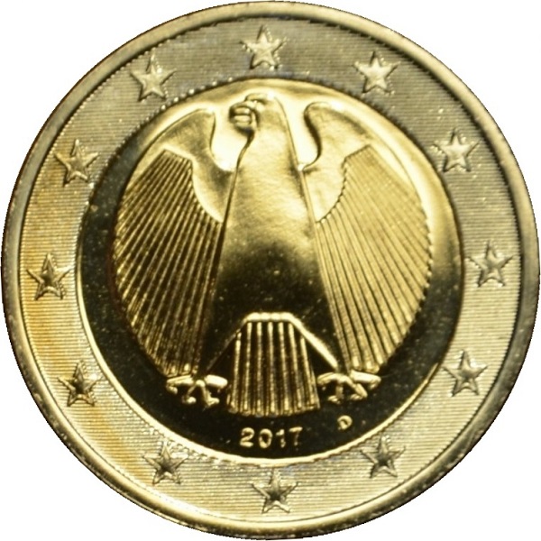 Германия 2 Евро (2017) "D" KM#
