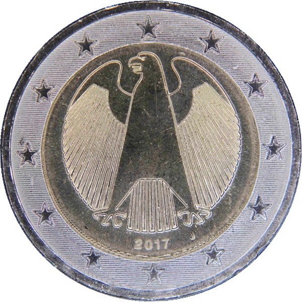 Germany 2 Euro (2017) "J" KM#