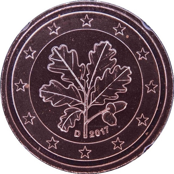 Германия 2 Евро цент (2017) "D" KM#