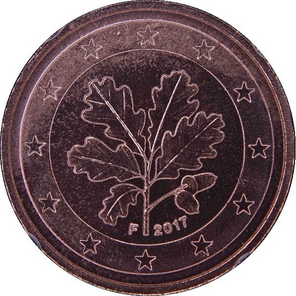 Германия 2 Евро цент (2017) "F" KM#