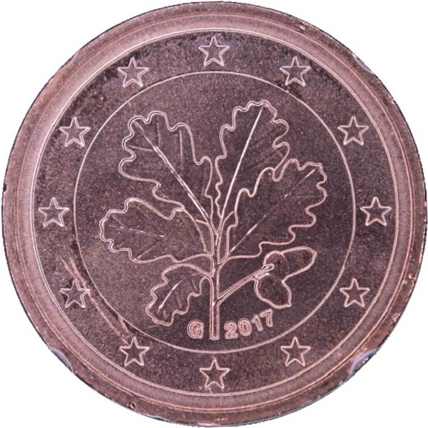 Германия 2 Евро цент (2017) "G" KM#