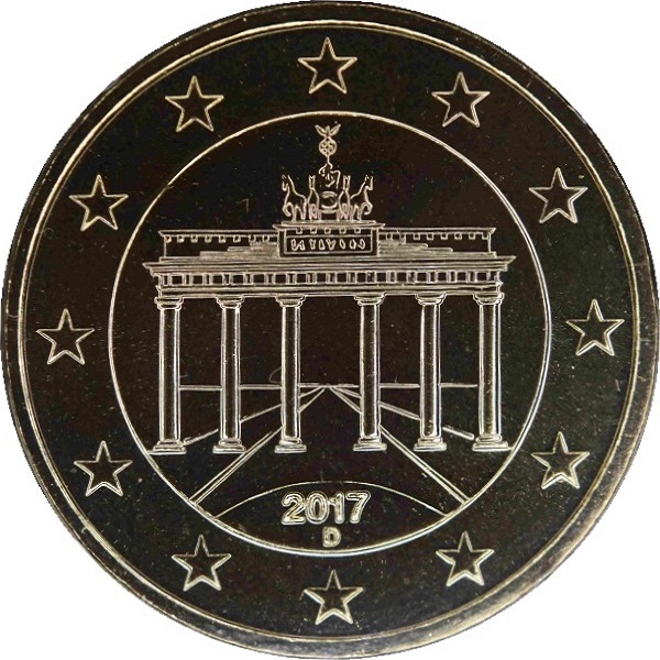 Германия 50 Евро цент (2017) "D" KM#
