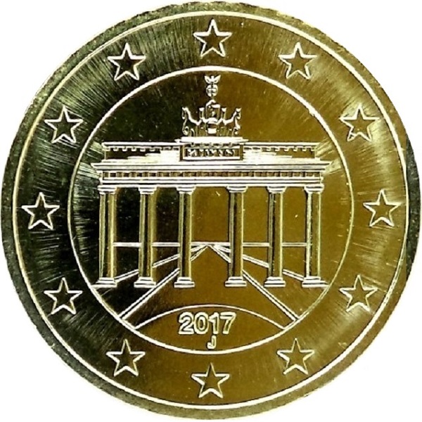Germany 50 Euro cent (2017) "J" KM#
