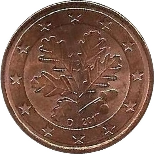 Германия 5 Евро цент (2017) "D" KM#